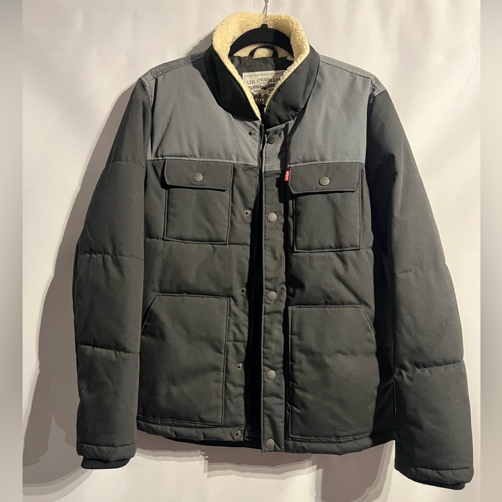 Levi's Men's Dark Gray Puffer Jacket